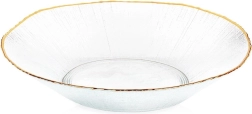 Saladier en verre avec bord doré 29,5 cm, 1,6 l
