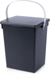 Black storage bin with lid 5.5 l