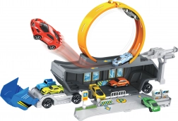 Trekker met lanceerbaan en 3 autootjes