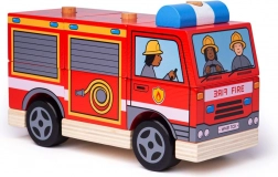 Wooden Fire Truck with Stackable Pieces BIGJIGS