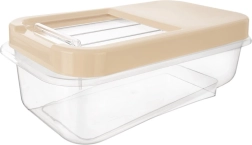 Boîte de rangement universelle 5 l avec couvercle coulissant – beige