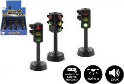 Semaforo interattivo in plastica a batteria 12 cm