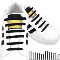 Silicone No-Tie Shoelaces - Set of 16