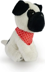 Plush pug dog 21 cm white