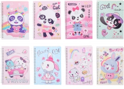 Lined Spiral Notebook 14.5x20.5 cm, 80 pages