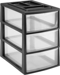 Plastic cabinet with 3 drawers HEIDRUN 38 × 27 × 38 cm