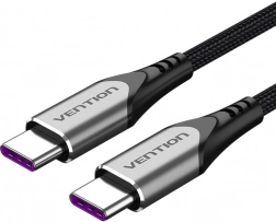 Vention USB‑C kabel 1,5 m, PD 100 W, najlonski, siv