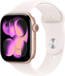 Apple Watch Series 11 GPS 46 mm ružovo zlatý hliník s ružovým športovým remienkom S/M