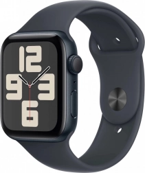Apple Watch SE GPS s aluminijskim kućištem 44 mm u ponoćnoj boji i sportskim remenom veličine M/L