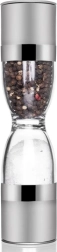 Podwójny ręczny młynek do soli i pieprzu ze stali nierdzewnej 22 cm Orion