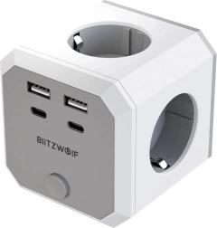 Bloc d’alimentation BlitzWolf 8‑en‑1 avec sorties USB et AC