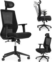 Ergonomic swivel office chair with adjustable height MODERNHOME, black