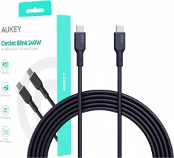 Silikonski kabel USB-C – USB-C 1 m 240 W PD od AUKEY
