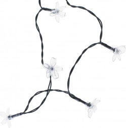 Solarny ogrodowy łańcuch świetlny kwiatki 7 m, 50 LED, multicolor