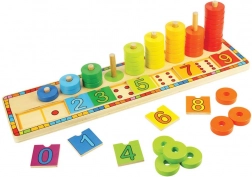 Houten leerbord met telringen BIGJIGS