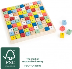 Small Foot houten sudoku gekleurde blokjes