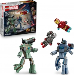 set di costruzione lego marvel: iron man e war machine vs. droni di hammer