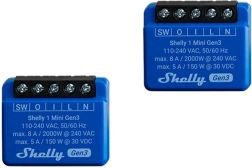 Shelly 1 Mini Gen3 set di relè smart (2 pz) Wi‑Fi/Bluetooth