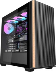 Darkflash DS900WS computer case black with panoramic glass and 4 ARGB fans