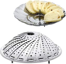 Opvouwbare stoominzet van roestvrij staal 14–23 cm