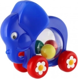 Pull-along elephant with balls for children 12m+