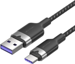 USB-A to USB‑C Cable 100W 1 m Black Vention