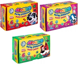 School poster paints 6 colors 20 ml ASTRINO ASTRA