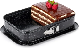 Moule à pâtisserie rectangulaire à charnière en granit 35 × 24 × 6,5 cm