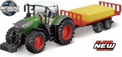 Bburago trattore agricolo da 10 cm Fendt 1050 con rimorchio per balle