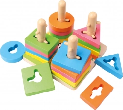 Gioco d’infilatura in legno con forme 15 cm