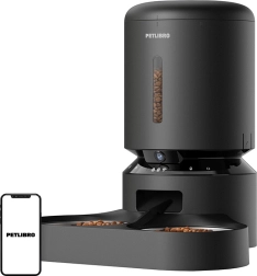 Petlibro Granary Feed Dispenser with Camera and Dual Bowl, 5L (Black)