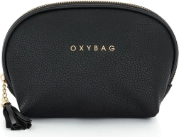 Fekete bőr kozmetikai táska