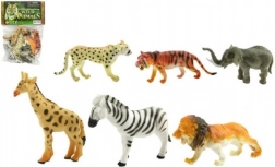 safari animals ZOO 6 pcs plastic figurines 10 cm in bag