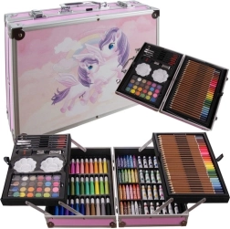 Painting set in a suitcase with unicorn, 144 pieces MAALEO