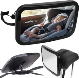 Rear-view mirror for monitoring baby on headrest