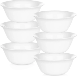 Ciotole bianche in vetro 300 ml, set da 6 pezzi