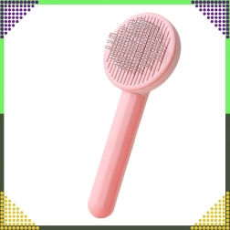 Spazzola autopulente per pelo di cani e gatti, rosa