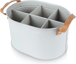 Metalen flessenrek, grijs, 6 vakken