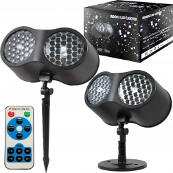 Świąteczny laserowy projektor LED z płatkami śniegu na dom