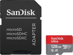 Memorijska kartica SanDisk Ultra microSDXC 128 GB A1 140 MB/s + SD adapter