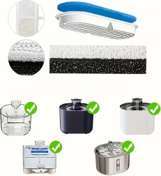 Filtri di ricambio per fontanella per cani e gatti – set da 8 pezzi