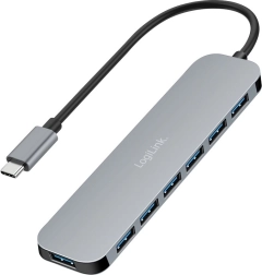 LogiLink hub USB-C a 7 porte USB 3.2 con USB‑A, 5 Gb/s e alimentazione 20 W