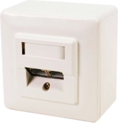 Prise encastrée/surface CAT5e 2xRJ45 blindée