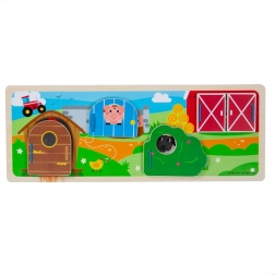 Puzzle sensoriali in legno fattoria BIGJIGS TOYS