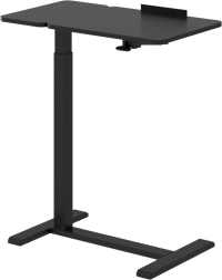 Mobile Laptop Table Maclean, Black, Adjustable Height