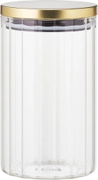 Skleněná nádoba na sypké potraviny s víčkem a těsněním 1 l