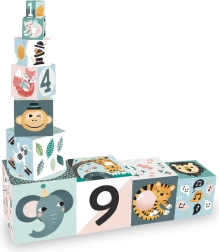 Folding Tower from Blocks with Illustrations by Michelle Carlslund