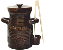 Récipient de fermentation en céramique 1,5 l avec couvercle et pince