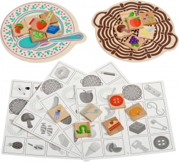 Wooden Educational Game EDIBLE × INEDIBLE by LUCY & LEO, 56 pieces with templates