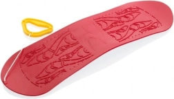 Kids' plastic snowboard 70 cm red